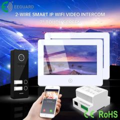 2-Wire 7 Inch WiFi Video Intercom Door Phones 2 Family Tuya Security - Image 2
