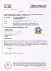 SGS certificate certificate from Wuhan Dachu Traffic Facilities Co., Ltd.