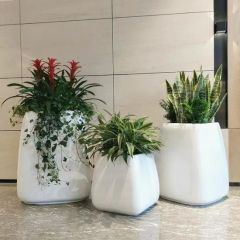 Customized High Quality Fiberglass Sphere Outdoor Planters Flower Pot - Image 6