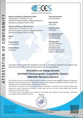 CE for Oil Free Air Compressor certificate from Taizhou Boyu Trading Co., Ltd.