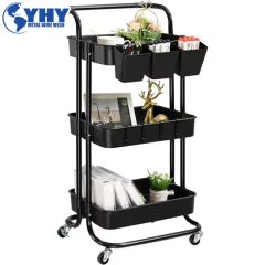 3tier Multifunction Storage Trolley Rack Office Shelves - Image 5