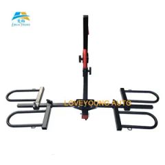 2 Bikes Folding Platform Style Bike Rack Hitch Mounted Bicycle Car Rack Carrier - Image 2