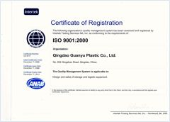 ISO9001 certificate from Qingdao Guanyu Plastic Co., Ltd.