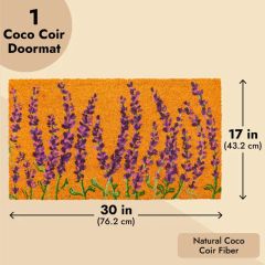 Garage Garden Flower Outdoor Welcome Entryway Front Door Spring Coir Door Mat - Image 3