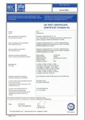 CB certificate from Rite Machinery & Electrical Co., Ltd.