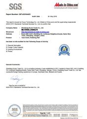 SGS certificate from Zhenjiang Suran Tools Co., Ltd.