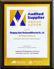 TUVCertificate certificate of Chongqing Super Mechanical&Electrical Co., Ltd – certificate photo, supplier certificates section