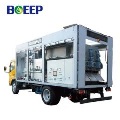 Urban Sewage Treatment Plant Truck Container Mobile Sludge Dewatering ...