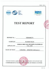 TEST REPORT 600x1200-P1 certificate of Foshan Bolcada Building Materials Co., Ltd – certificate photo, supplier certificates section