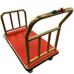 Custom Modern Metal 4 Wheel Luggage Cart - Image 6