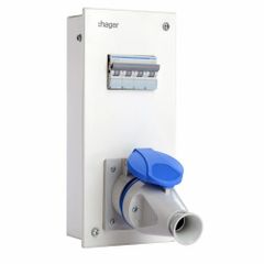 IP30: Plug & Socket Module 1 Brand Hager Material Metal Current Rating 20 A Pin Type 2 Pin Socket Socket With Shutter - Image 2