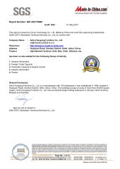 SGS certificate of Anhui Huayang Furniture Co., Ltd. – certificate photo, supplier certificates section