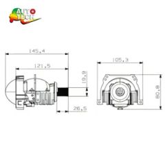 Factory Wholesale 2.5inch Bi-LED Projector Lens Car Headlight Kit Bulb for Auto Parts - Image 2
