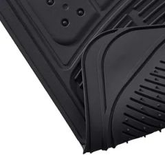 3 PCS PVC Car Mat Black - Image 4