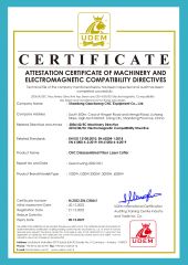 CE certificate from Shandong Cyber CNC Group Co., Ltd.