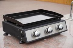 Outdoor Mini BBQ Grill 3 Burners Portable Gas Plancha Table Top Flat Plate Gas Griddle - Suzhou Rdit Commercial Co., Ltd.