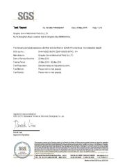 SGS TEST certificate from QINGDAO CIERNE MECHANICAL PARTS CO., LTD.
