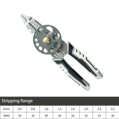Multi-Function Wire Stripping Pliers with Rotary Dial Cable Cutter Hand Stripper Tool - Image 6