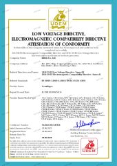 Centrifuge certificate from Infitek Co., Ltd.