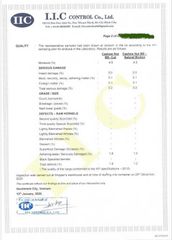 test report certificate from NS VINA IMPORT EXPORT TRADING MANUFACTURING COMPANY LIMITED