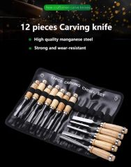 Professional 12PCS/Set Manual Wood Carving Hand Chisel Tool Set - Image 2