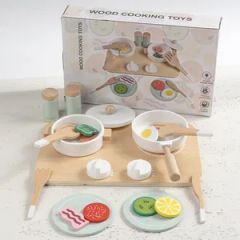Danish Noble White Kitchenware 18-Piece Set of Wooden Children's Toys - Shantou S-Partner Toys Co., Ltd.