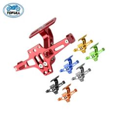 Motorcycle Modification Accessories Adjustable Rear CNC Aluminum License Plate Frame - Image 2