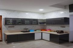Commercial Kitchen Designers, Restaurant Interior Finishing Polished Brand Magical Designs Color Brown and White Work Done Wood Work & - Image 2