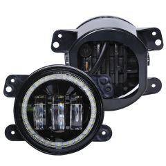 4 Inch LED Fog Lights W/White DRL LED and Amber Turn Signals LED Headlight for Jeep Wrangler - Image 2