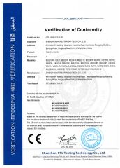 ROHS certificate from Shenzhen Hopestar Sci-Tech Co., Ltd.