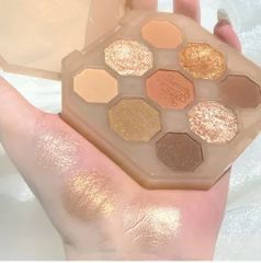 Milk Tea Bear Nine Color Eyeshadow Tray Earth Color Eyeshadow Makeup - Image 1