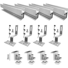 Roofing Sheet Solar Mounting Modules Rails Clamps Hooks Kit OEM Allowed Origin China HS Code 730890 Surface Anodized Trademark - Image 3
