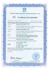 Smart LED Corridor Light-EMC certificate certificate from Shenzhen Enrich Lighting Co., Ltd.
