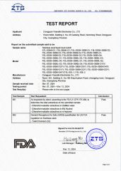 FDA certificate from Dongguan Fosselle Electronics Co., Ltd