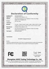 FCC1 certificate from Jiangmen Xinghong Lighting Co., Ltd.