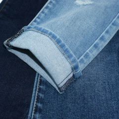 Zz1236 Indigo Color Denim Cotton Spandex Viscose Polyester Denim Fabric - Image 1