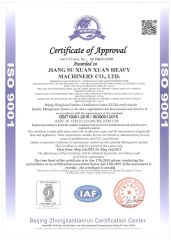 ISO9001 certificate from JIANGSU XUAN XUAN HEAVY MACHINERY CO., LTD.