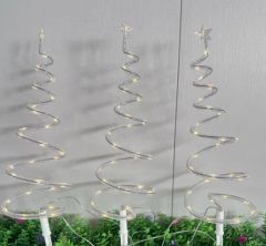 Solar Lawn Stake Lights Snowflake 8Modes Warm White LED Cartoon Touch Control ABS MOQ100 15D - Image 3