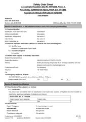 MSDS certificate from ZHEJIANG WBK TECHNOLOGY CO., LTD.