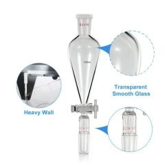 Customized Logo Borosilicate Glass Pear Shape Lab Separatory Funnel - Image 3