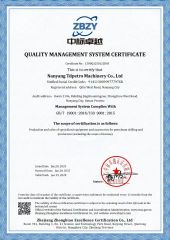 ISO9000 Quality Management System Certificate certificate of Nanyang Tdpetro Machinery Co., Ltd – certificate photo, supplier certificates section