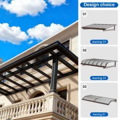 Lightweight Windproof Polycarbonate Outdoor Roof Canopy Awning - Image 5