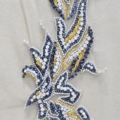 Beaded Rhinestone Fashion Dress Patch Accessories MOQ 10 PCS Style Sew-on Origin China Technics Beaded Model NO. DP017 HS Code - Image 3