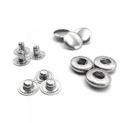 Nickel Free Anti-Rust 15mm Metal Snap Buttons 4 Parts for Garment - Image 3