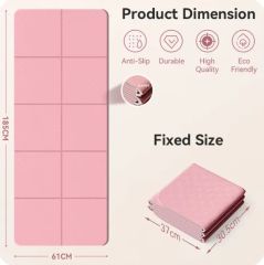 Foldable Yoga Mat Custom Logo Eco-Friendly TPE Yoga Mat 6mm Foldable Double Layer Durable - Image 3
