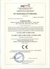 EC declaration of conformity of soil moistrue meter certificate of Zhejiang Top Cloud-Agri Technology Co., Ltd. – certificate photo, supplier certificates section