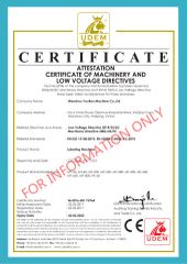 CE for Labeling machine certificate of Zhejiang Youlian Machinery Manufacturing Co., Ltd. – certificate photo, supplier certificates section