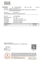 Test report for WPC decking certificate of Foshan YAJ Building Co., Ltd. – certificate photo, supplier certificates section