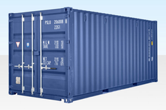 20Ft Shipping Container One Trip Used Cargo Container Blue Weatherproof Storage Container - Image 1