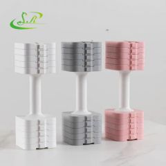 Home Gym Fitness 1-5kg Adjustable Weight ABS Square Dumbbell Set - Image 1